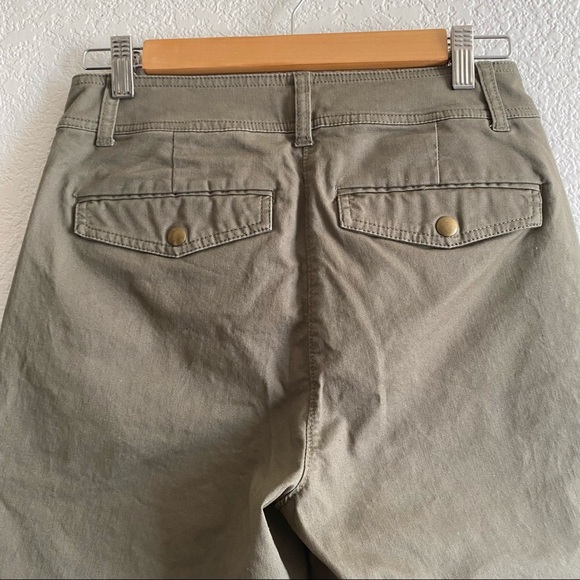 J. Crew Olive Green Cargo Pants High Rise Straight - Picture 7 of 9